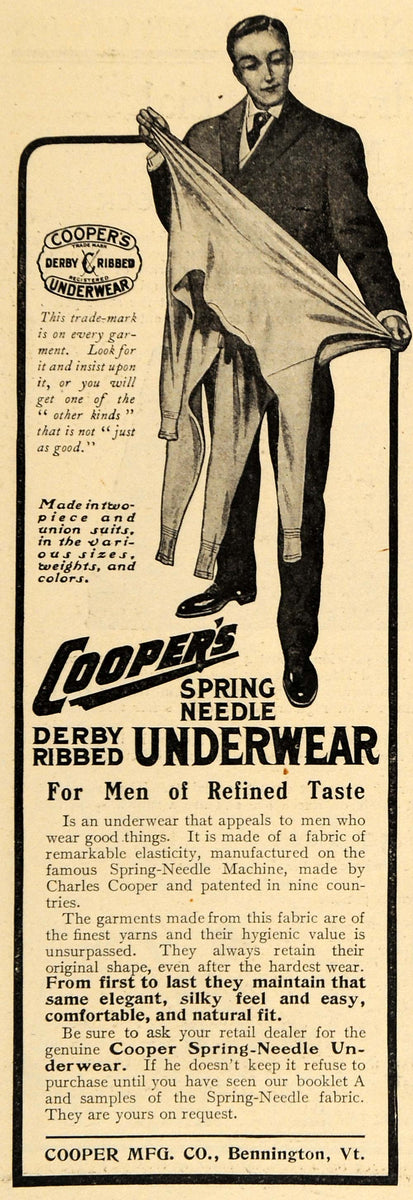 1948 Sanforized Chalmers Knitting Co. Man Underwear Boxer Vintage Print Ad  28625