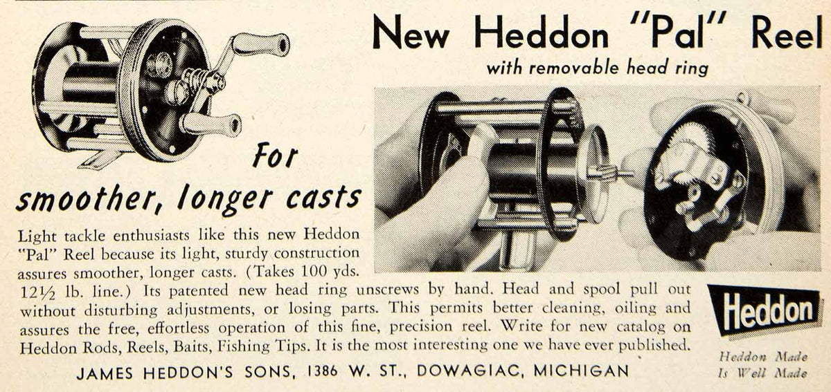 1964 Ad James Heddon Baits Cobra Buoyancy Lure Fishing Triple