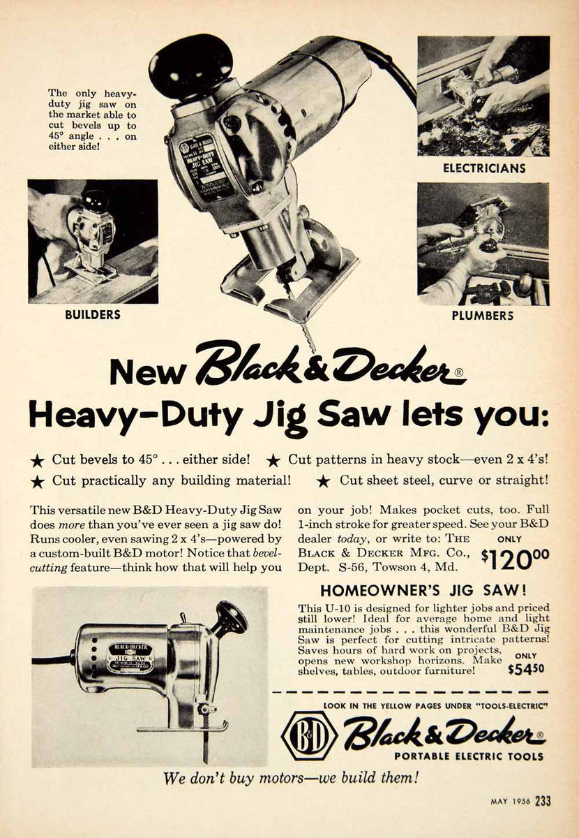 Black & Decker Manufacturing Co., Ltd. - 1959 Ad - B&D U-10 jig