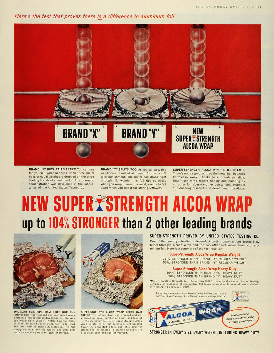 1957 Reynolds Aluminum Foil Wrap Ad Best for Baking Ham