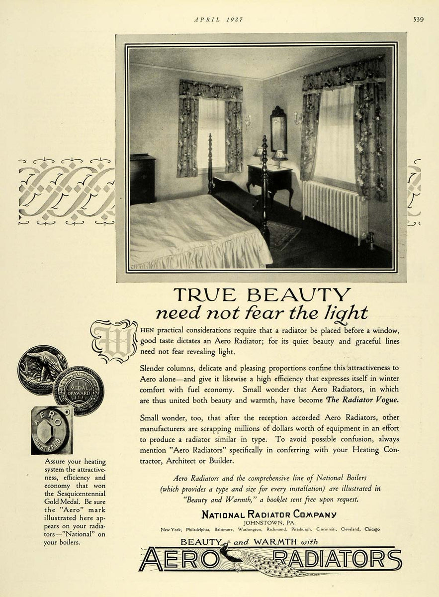 1927 Ad National Aero Radiator Home Heating Johnstown - ORIGINAL THB1 –  Period Paper Historic Art LLC