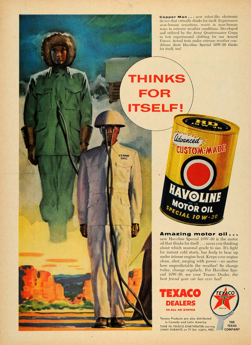1956 Ad Texaco Havoline Motor Oil 10W30 Star Theater - ORIGINAL ADVERT