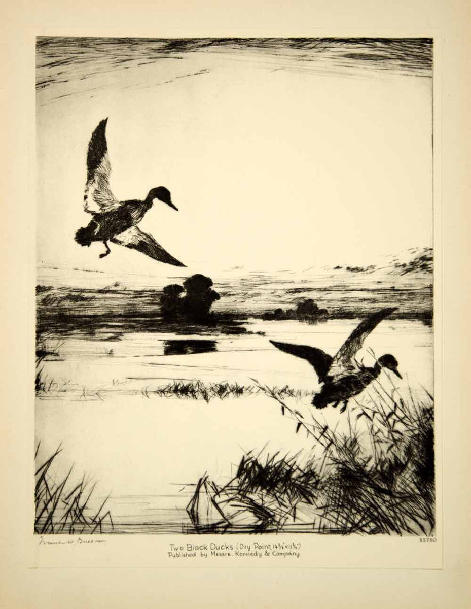 Frank Benson's Hunting & Fishing Art : Etchings & Drypoints (Hardcover) 