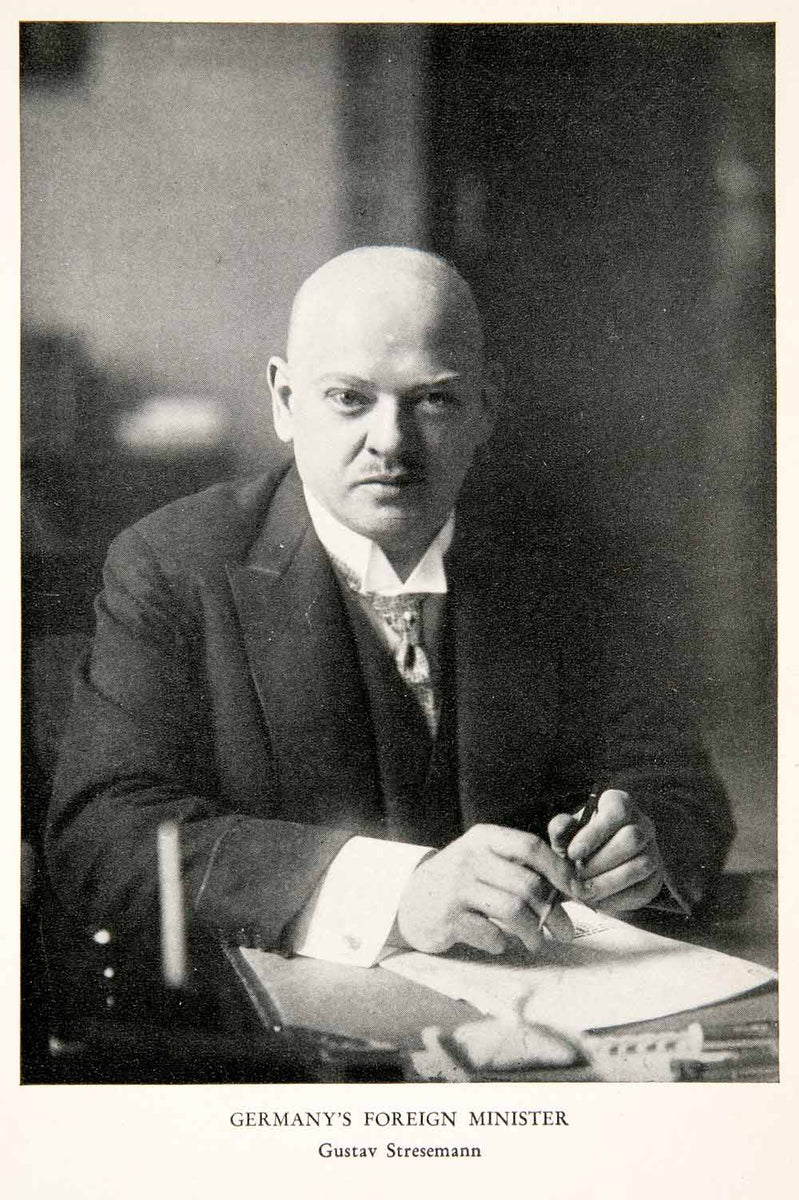 1929 Print Germany Foreign Minister Gustav Stresemann Politician Weima