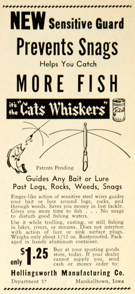 1950 Ad Wood Deep-R-Doodle Fishing Lure Bait Tackle Sporting Goods Outdoors  YFS2