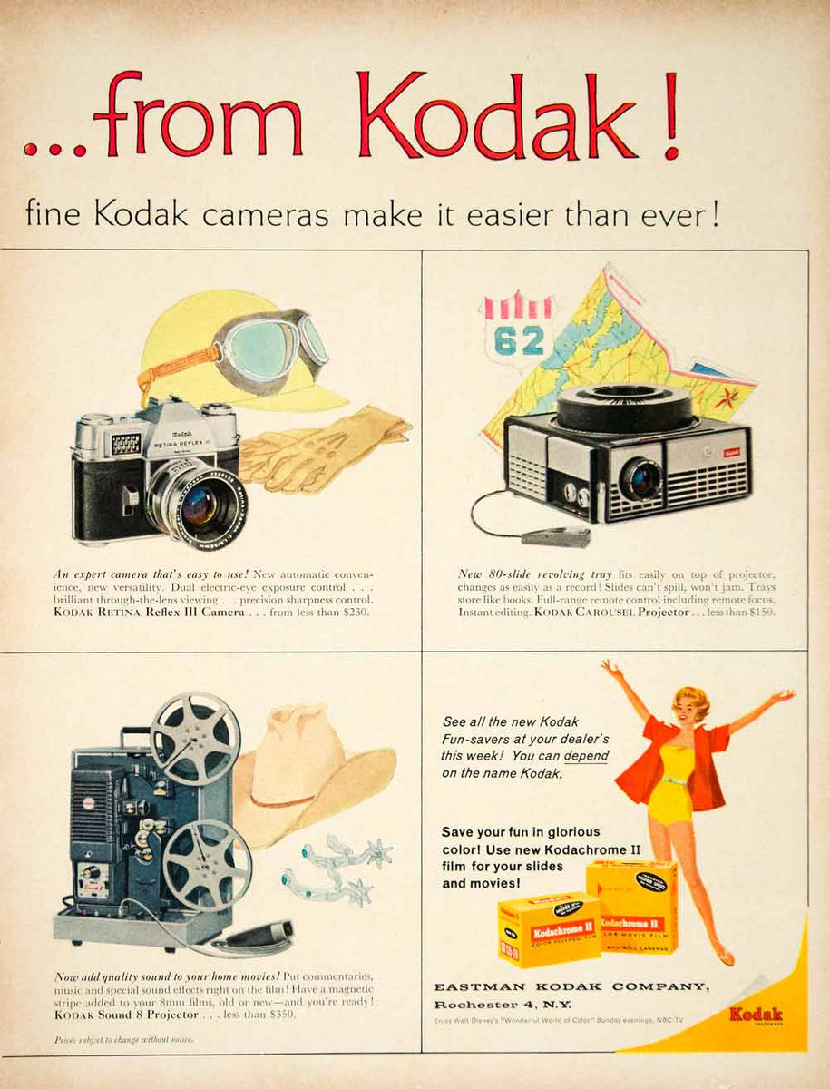 1962 Eastman Kodak Company Sound 8 Movie 8mm Film Projector Vintage Print  Ad