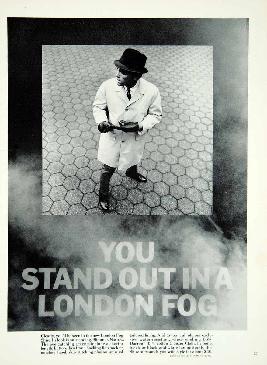 1965 Ad Vintage London Fog Shire Raincoat Overcoat 60s Fashion