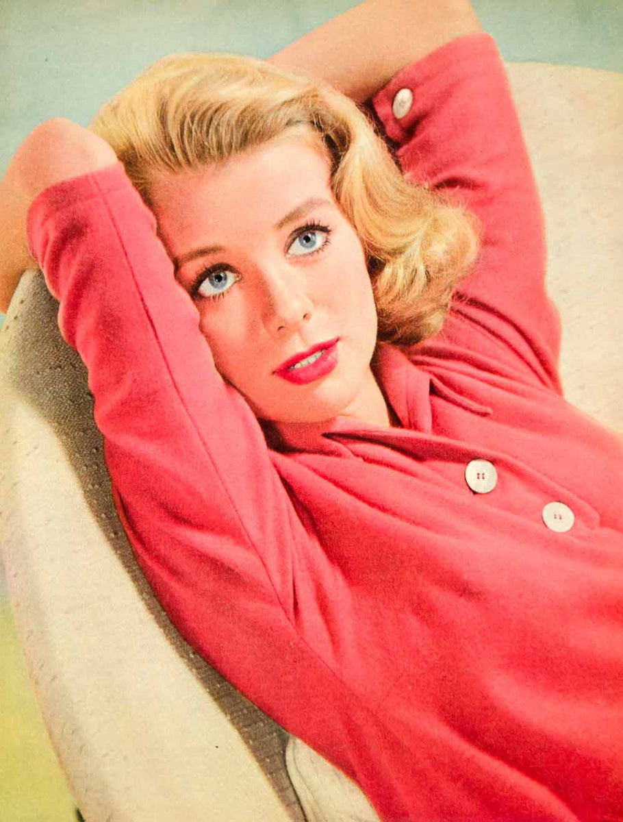 1958 Color Print Inger Stevens Portrait Swedish Movie Actress Star YPP –  Period Paper Historic Art LLC