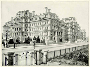 1894 Print US Army Navy Building Washington DC State War Department AC1