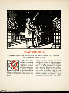1929 Lithograph Hermann-Paul Gargantua Francois Rabelais Illustration Art ADLP1
