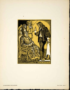 1930 Lithograph Simeon Le Bourgeois Gentilhomme Moliere Play Art ADLS2