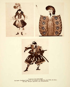 1931 Photolithograph Felix de Gray Music Hall Costumes Umberto Brunelleschi AEC2