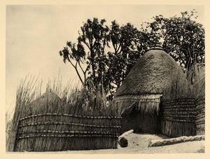 1930 Shilluk Temple Grass Hut Sudan Hugo A. Bernatzik - ORIGINAL AF1