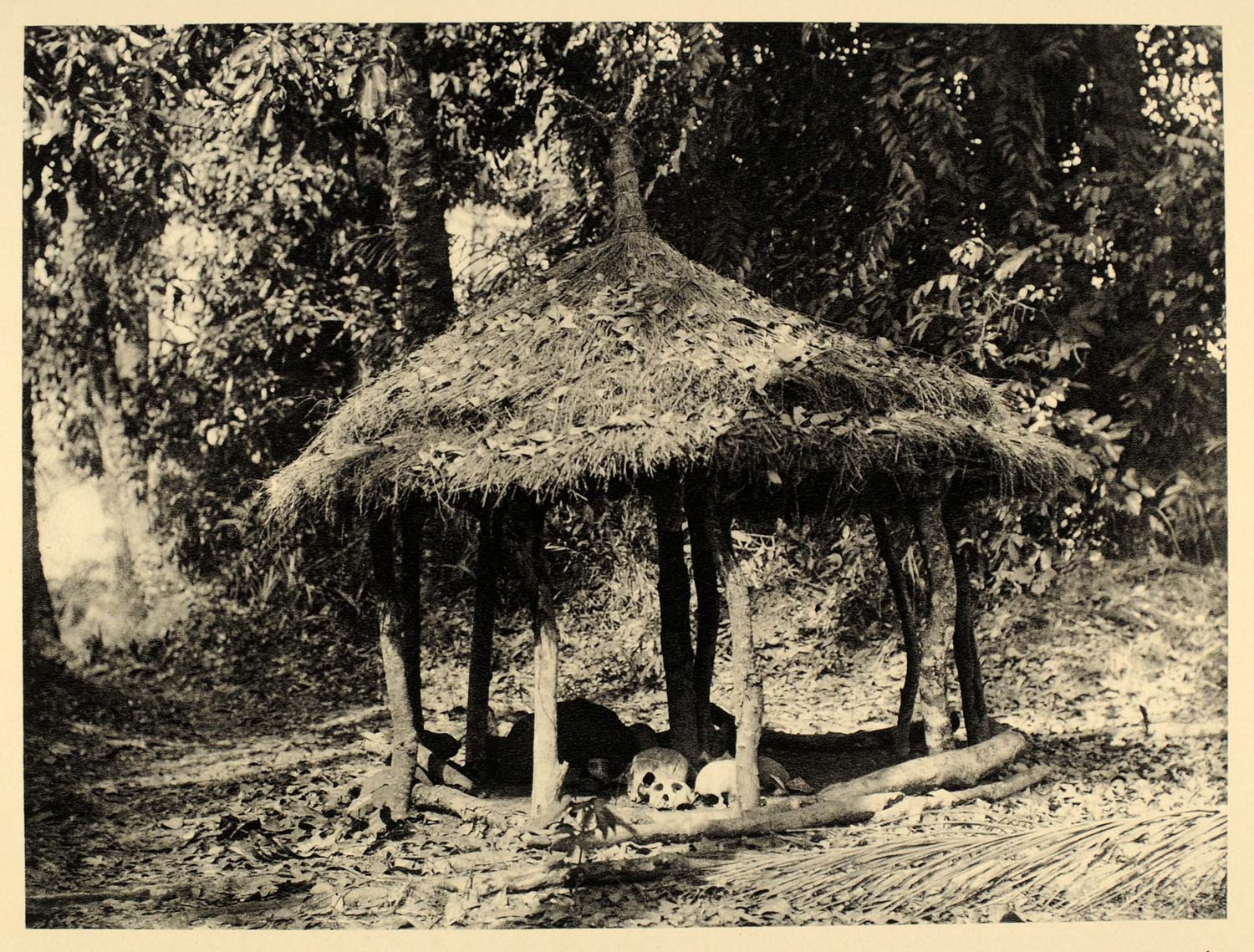 1930 Baga Fetish Temple Guinea African Religion Africa - ORIGINAL AF2