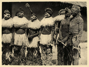1930 Ngangela People Costume Mask Angola Africa African - ORIGINAL AF2