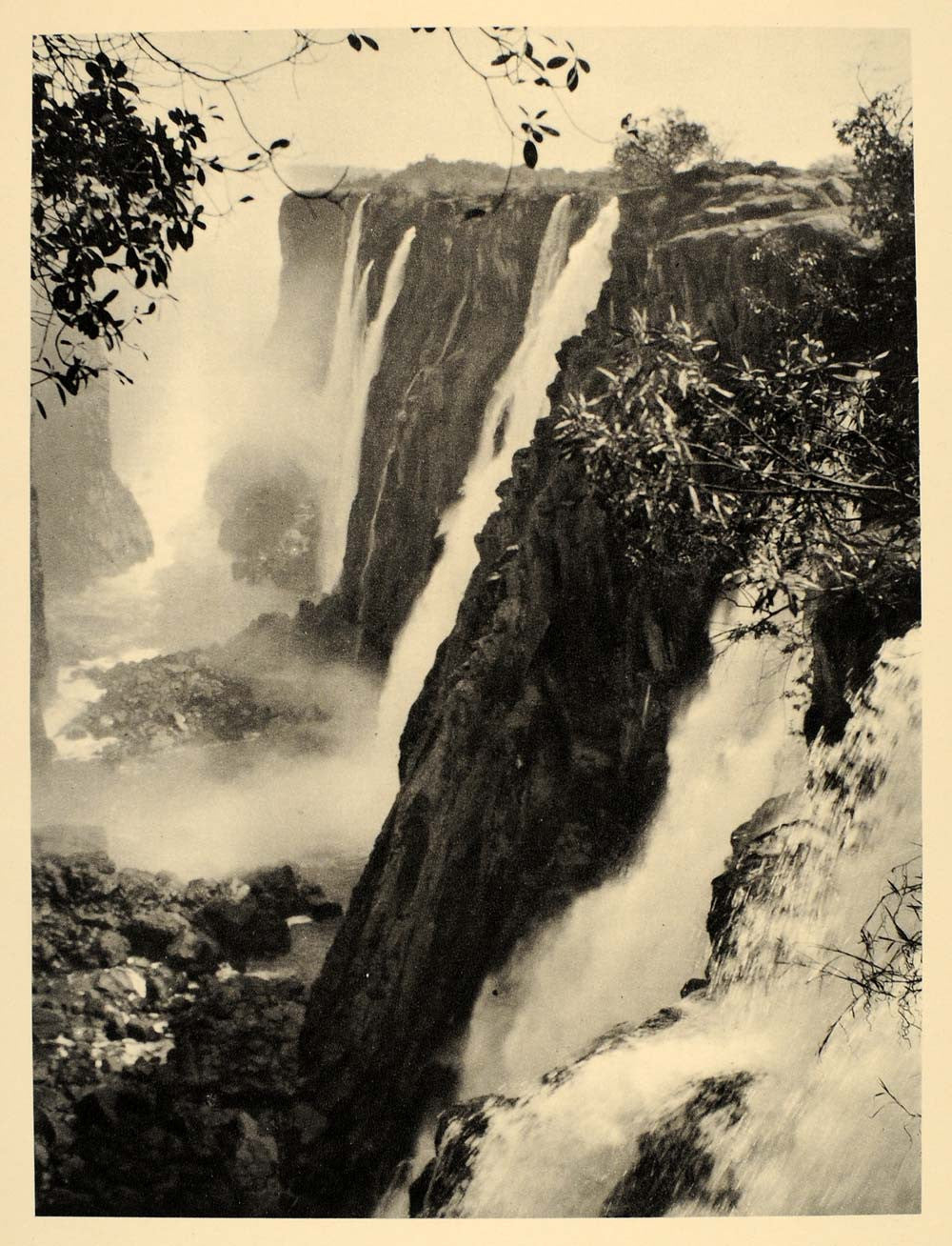 1930 Victoria Falls Mosi-o-Tunya Africa Zambezi River - ORIGINAL AF2
