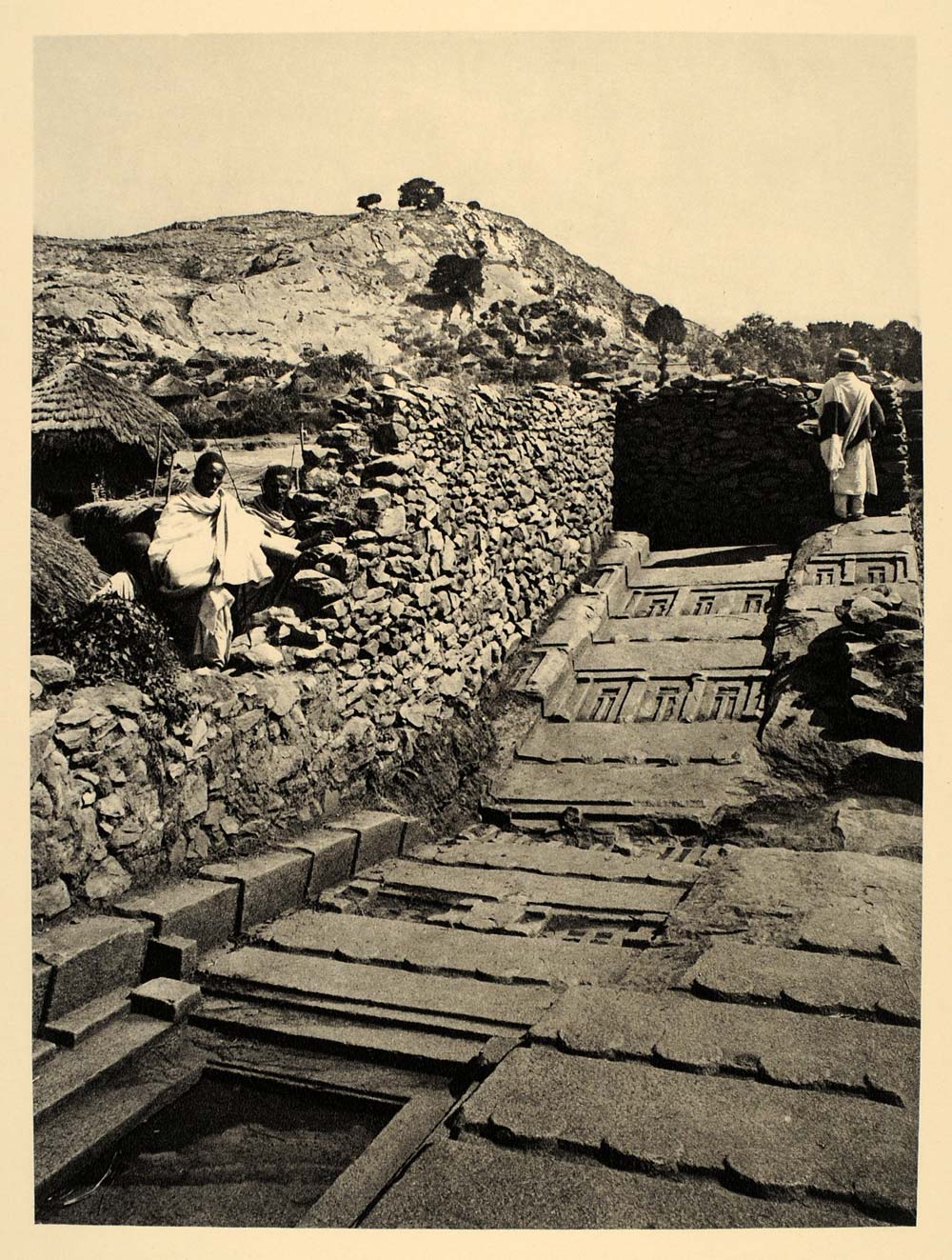 1930 Axum Ethiopia Aksumite Great Stelae Monolith Ruins - ORIGINAL AF2