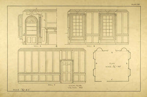 1925 Lithograph Oriole Maryland Historic Interior Decor Coffer Square Wall ARC6