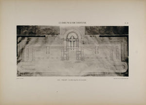 1902 Print Prix de Rome Coquart Architecture Floor Plan - ORIGINAL ARCH5