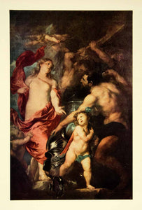 1949 Print Anthony Van Dyck Art Venus Forge Vulcan Baroque Roman Mythology AVD1