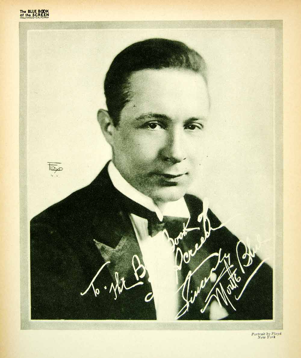 1923 Print Monte Blue Silent Film Actor Movie Star Portrait Hollywood –  Period Paper Historic Art LLC