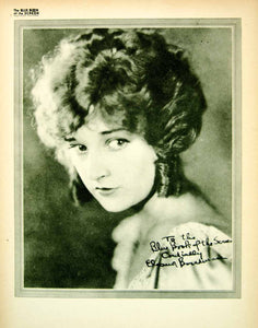 1923 Print Eleanor Boardman Silent Film Actress Star Portrait Biography BBS1