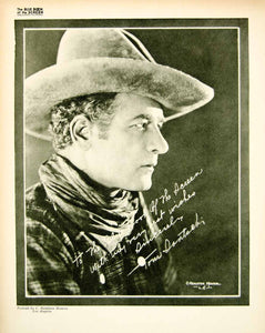 1923 Print Tom Santschi Silent Film Era Actor Movie Star Portrait Biography BBS1