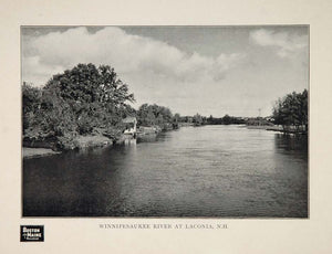 1903 Winnipesaukee River Laconia New Hampshire - ORIGINAL HISTORIC IMAGE BMRAIL