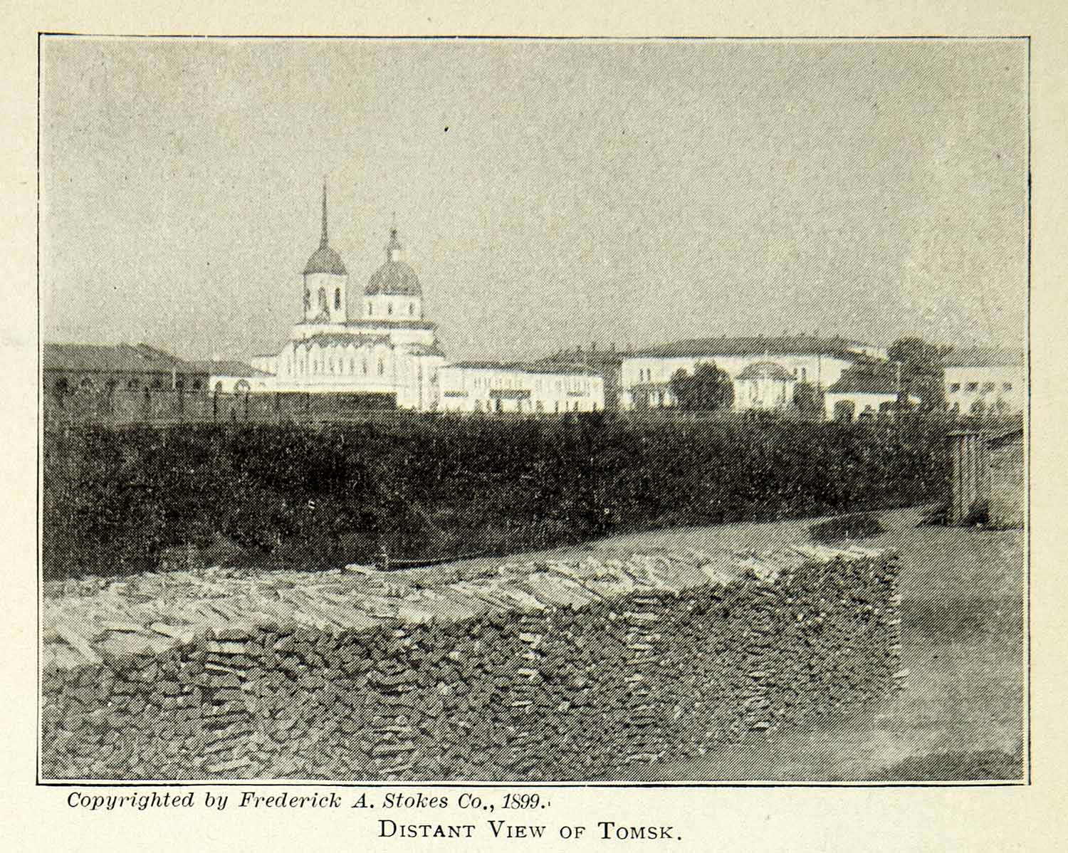 1900 Print Tomsk Russian City Siberia Architecture View Historical Image BVM1