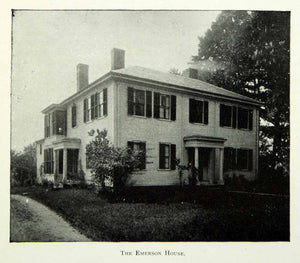 1902 Print Ralph Waldo Emerson House Concord Massachusetts Historic Site BVM1