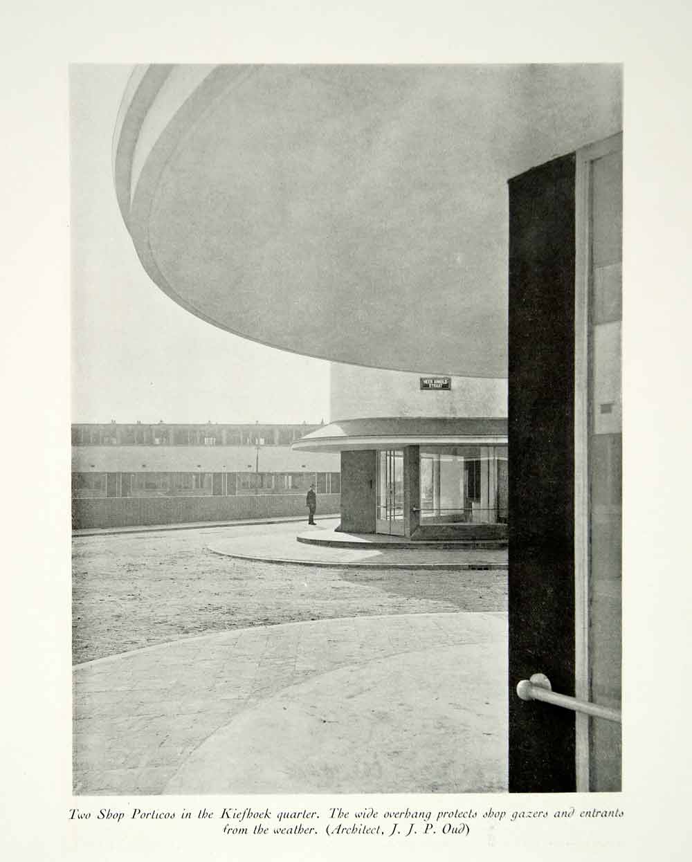 1931 Print Jacobus Oud Architecture Kiefhoek Rotterdam Portico Overhang CA1