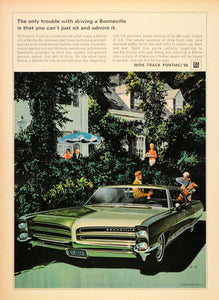 1966 Ad Green Pontiac Bonneville Wide-Track Automobile - ORIGINAL CARS7