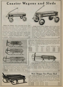 1934 Vintage Ad Skippy Racer Coaster Wagon Snow Sled - ORIGINAL ADVERTISING CAT2