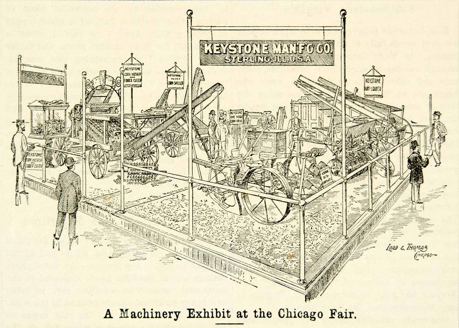 1893 Wood Engraving Machinery Exhibit Chicago World's Fair Keystone CCG2