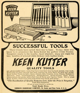 1907 Ad Keen Kutter Chisel Tools Simmons Hardware Co - ORIGINAL ADVERTISING CG1