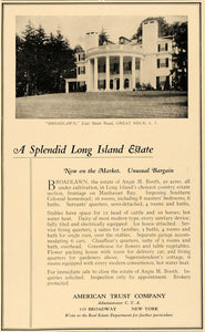 1924 Ad Real Estate Long Island Broadlawn Angie M Booth - ORIGINAL CL4