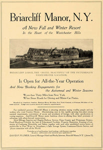 1906 Ad Briarcliff Manor Fall Winter Resort Hotel - ORIGINAL ADVERTISING CL4