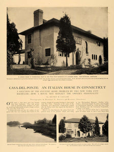 1907 Article Casa Del Ponte Italian House Henry Saylor - ORIGINAL CL5