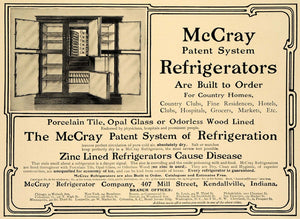 1905 Ad McCray Refrigerator Company Porcelain Antique - ORIGINAL ADVERTISING CL7