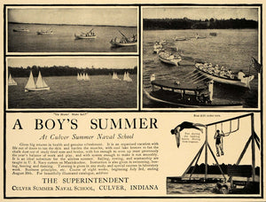 1906 Ad Culver Summer Naval School Jonas Howard Ingram - ORIGINAL CL8