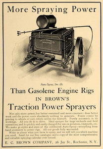 1906 Ad E.C. Brown Auto-Spray No.23 Traction Sprayers - ORIGINAL ADVERTISING CL8