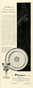 1931 Ad William H. Plummer China Crystal Spode Lowestoft Wedding Bridal COL2