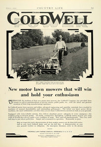 1930 Ad Antique Coldwell Power Push Twin Thirty Lawn Mower Landscaping COL2