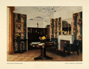 1914 Print Haus Dr Prentzel Wohnzimmer Interior Room E Haiger German DKU1