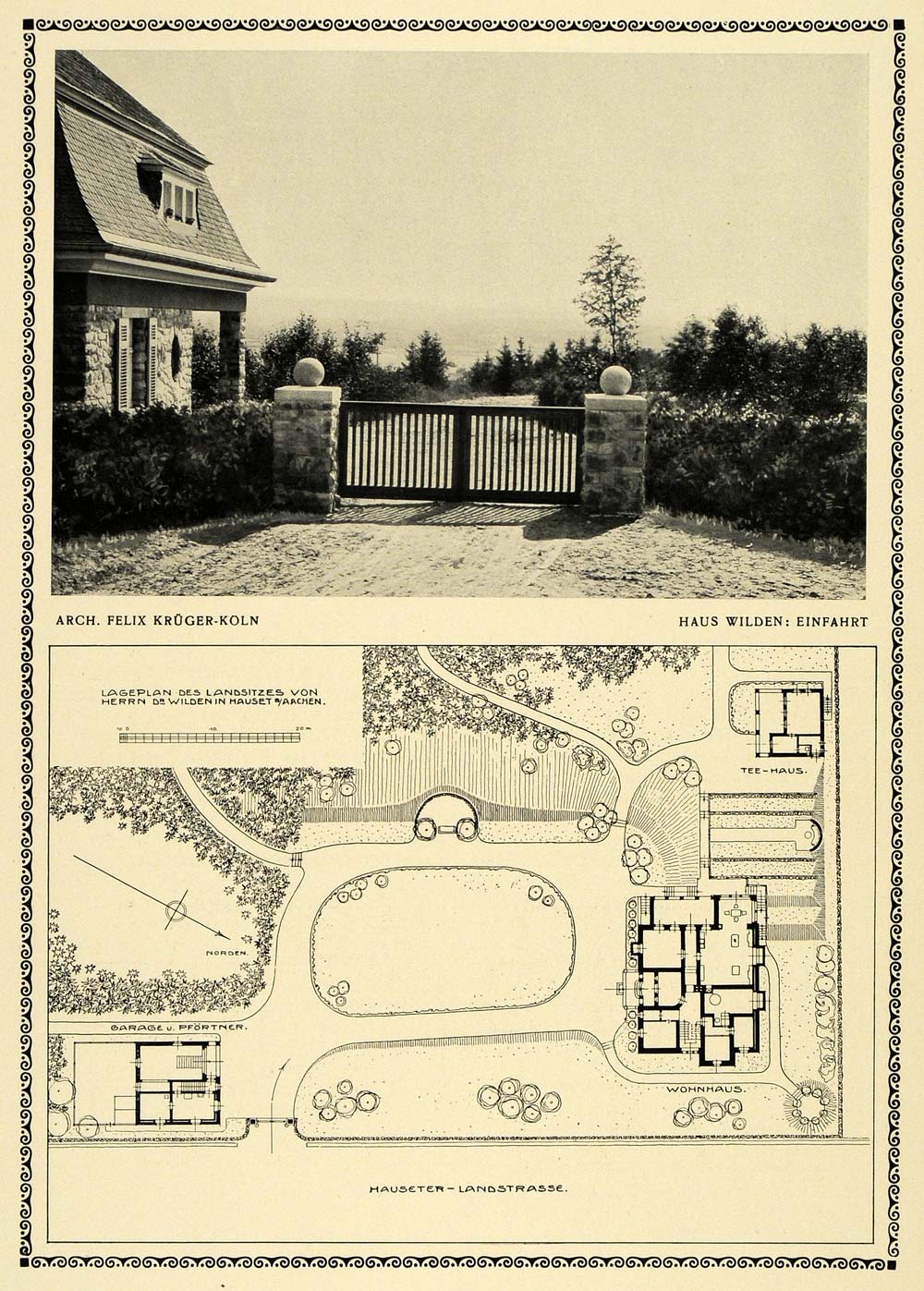 1914 Print Haus Wilden Wild House Architect Floor Plan Felix Kruger Koln DKU1