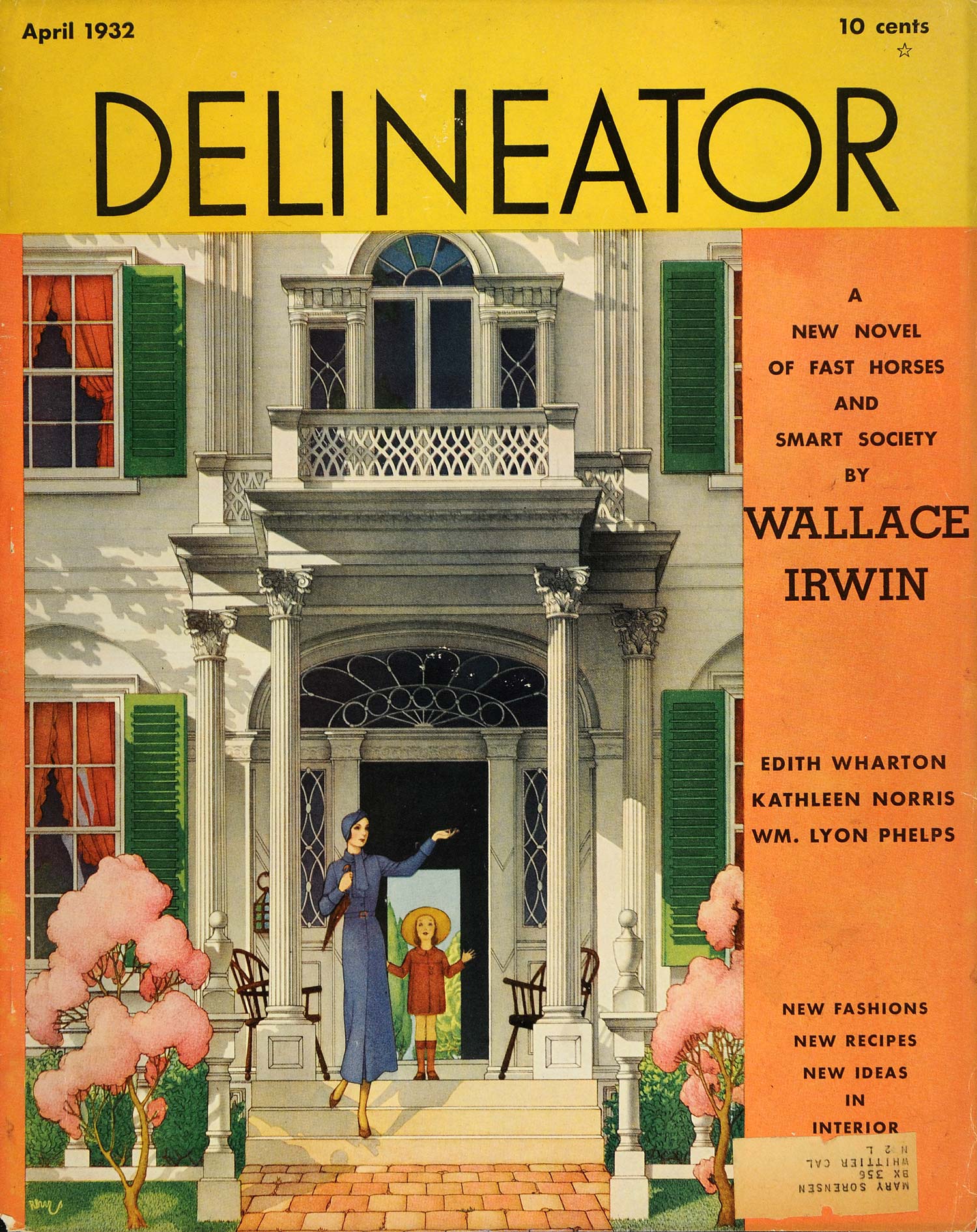 1932 Cover Delineator Magazine Balcony Home D Rhys Wallace Irwin Mom DL2