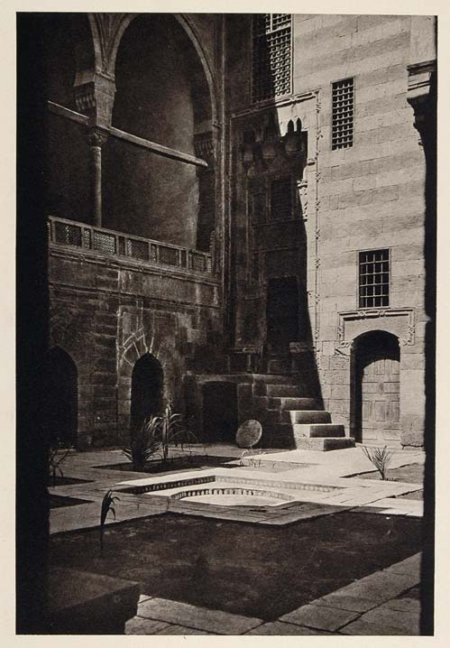 1929 Inner Courtyard Gamal ed-din Eddin Cairo Egypt - ORIGINAL EGYPT