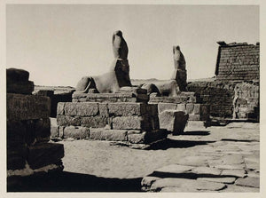 1929 Sphinx Sphinxe Sfingi Temple Tempel Sebua Egypt - ORIGINAL EGYPT