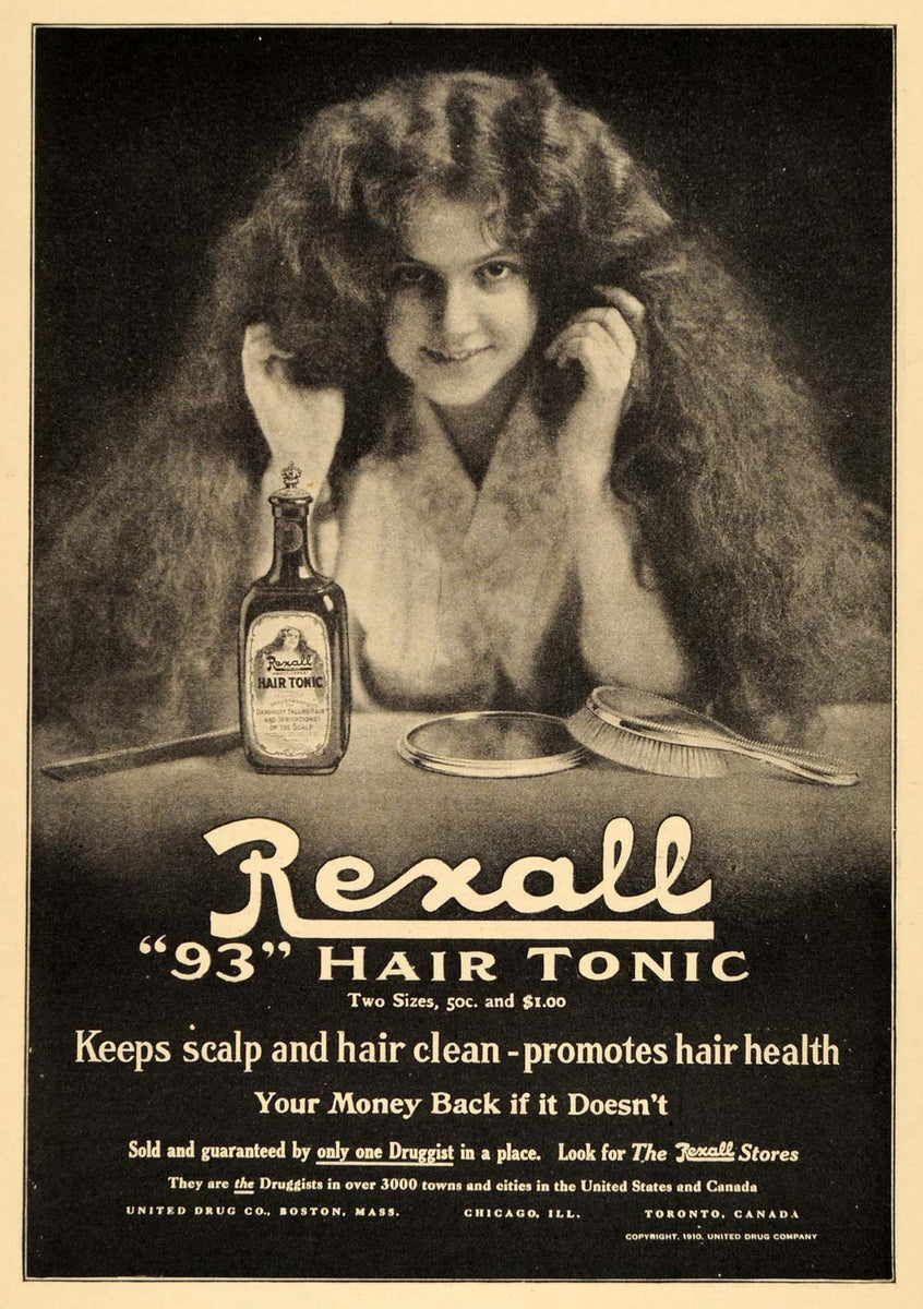 1911 Ad 93 Tonic Rexall Clean Scalp Hair Health Shampoo - ORIGINAL EM1 ...