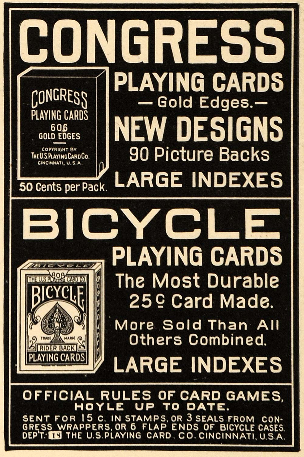 Bicycle Playing Cards - Vintage by THE UNITED STATES PLAYING CARD COMPANY
